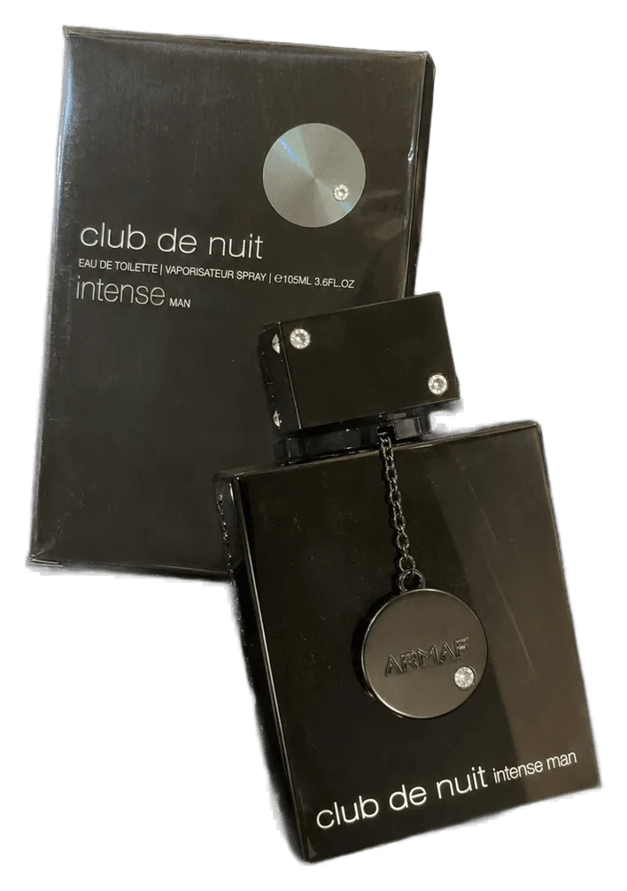 Frasco e embalagem de Club de Nuit Intense Man no acervo da Cavanyt