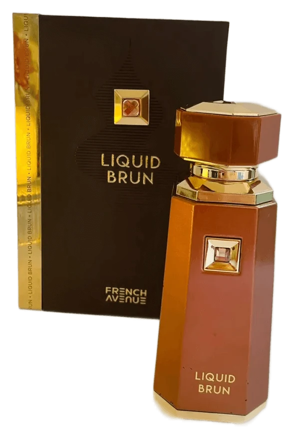 Frasco e embalagem de Liquid Brun no acervo da Cavanyt