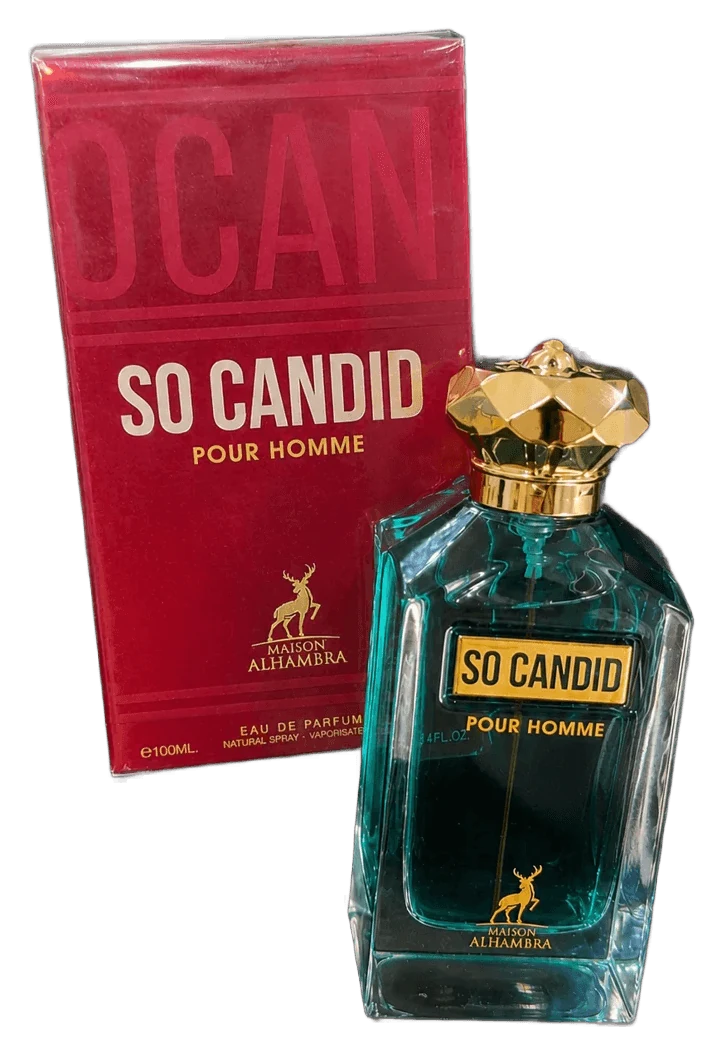Frasco e embalagem de So Candid Pour Homme no acervo da Cavanyt
